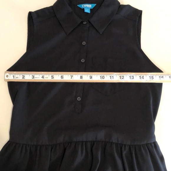 L AMOUR Sleeveless Handkerchief Hem Tie Back Dress by Nanette Lenore NWOT Small - Picture 5 of 12